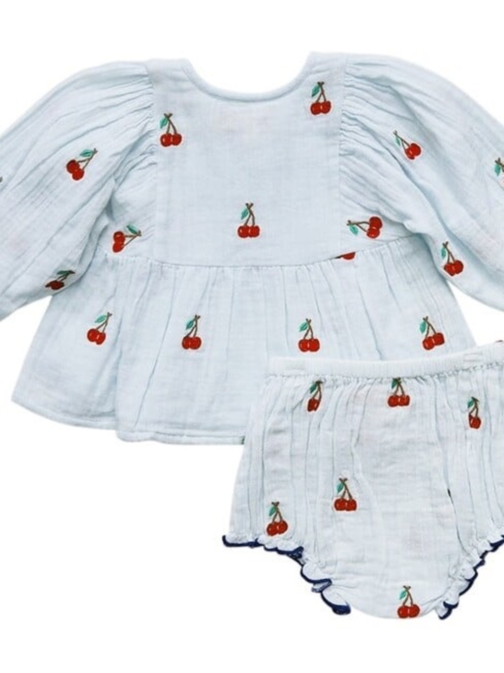 Pink Chicken Baby Ava Bella 2 Piece Set Cherry Print Top Bloomer | Size 6-12M - Picture 5 of 16